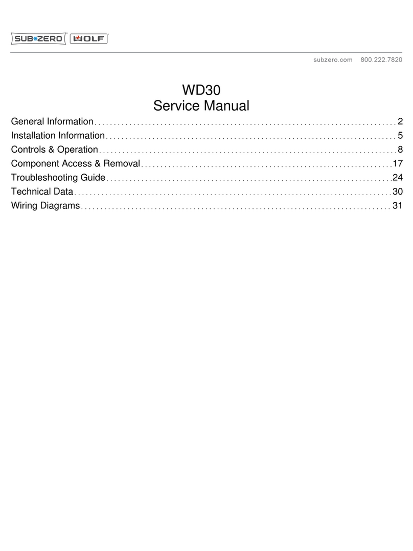 Subzero WD30 Service manual