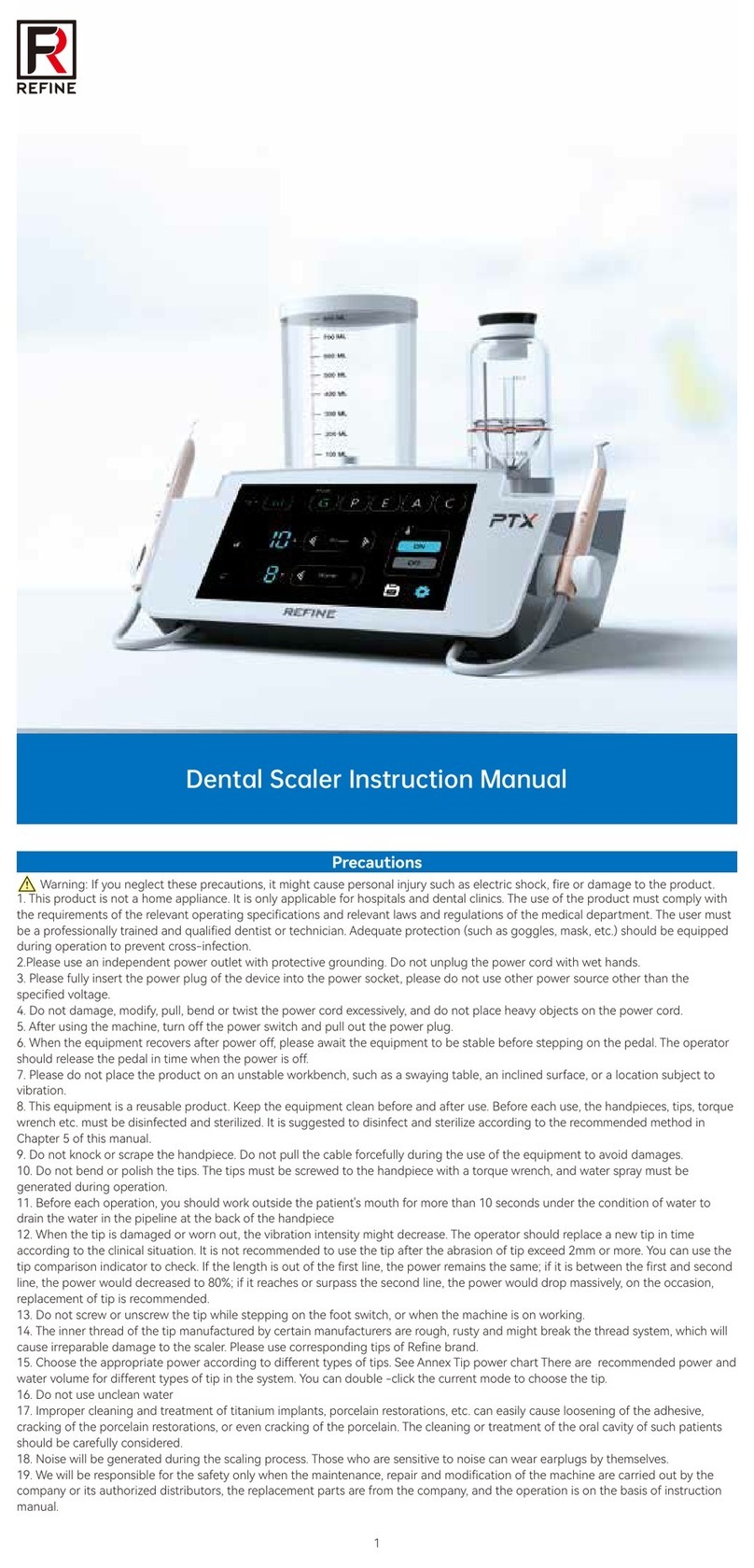 Refine PT-X User manual