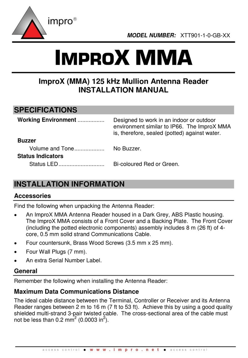 impro XTT901-1-0-GB Series installation manual