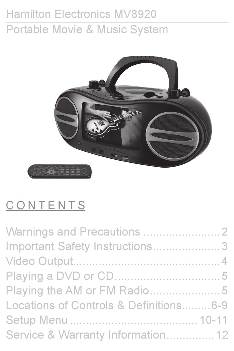 Hamilton Electronics MV8920 manual