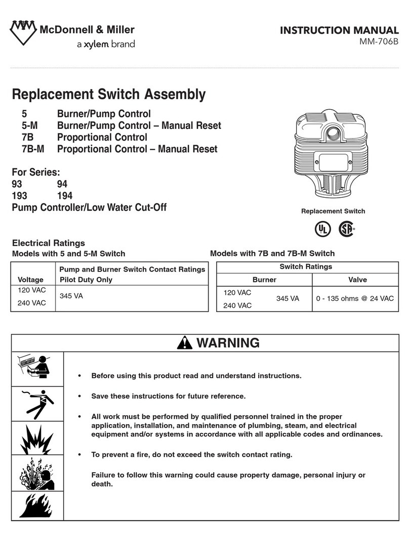 Xylem McDonnell & Miller MM-706B User manual