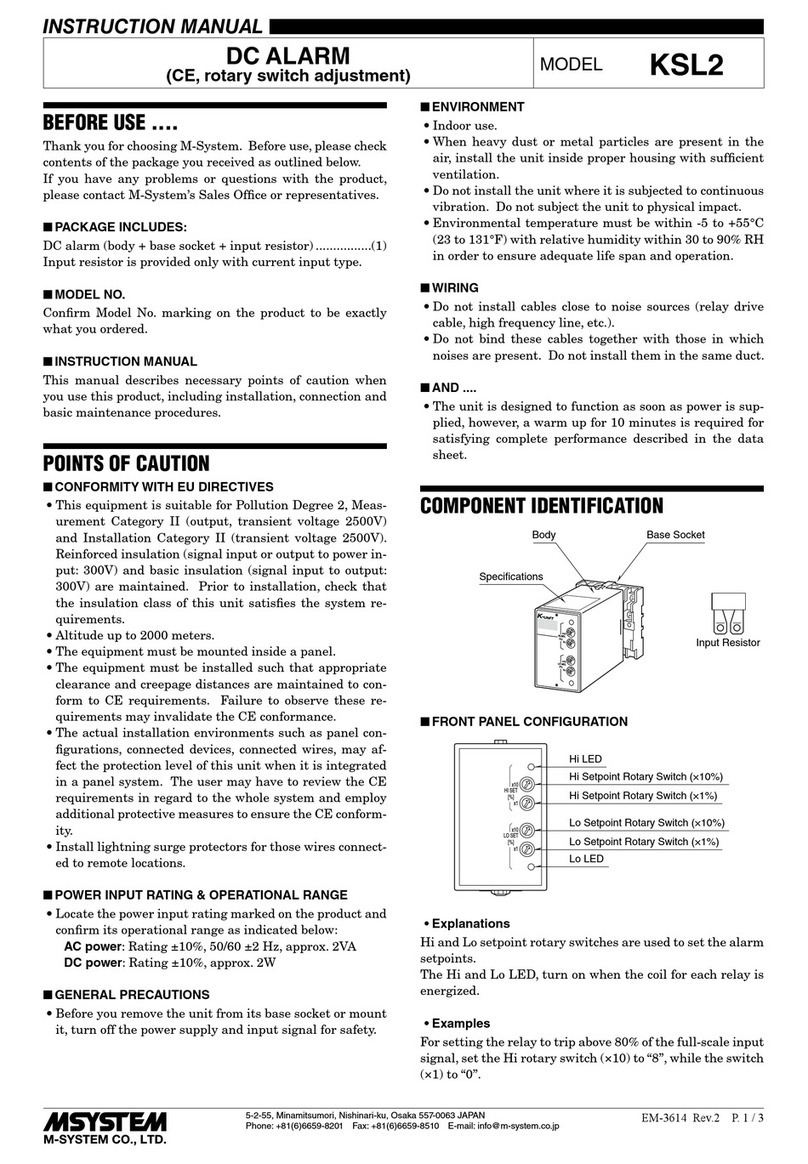 M-system KSL2 instruction manual