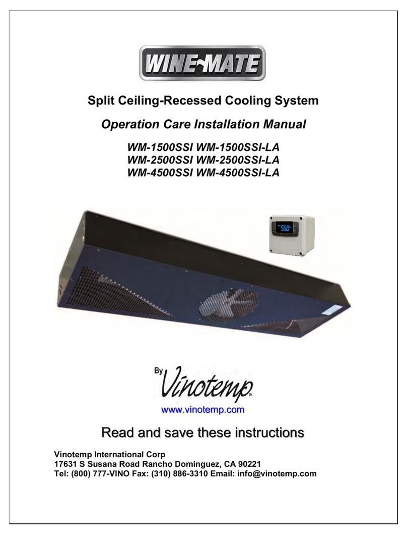 Vinotemp WIME-MATE WM-1500SSI Operation Care Installation Manual