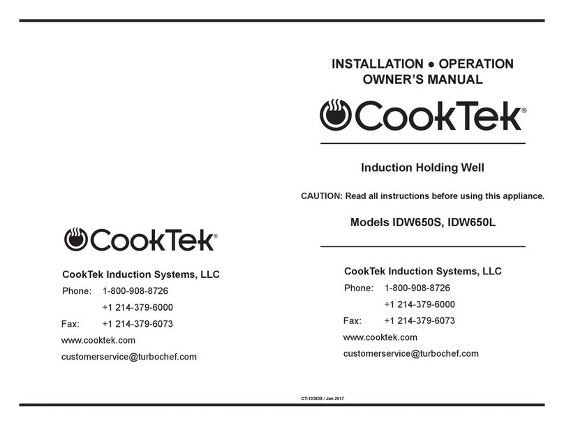CookTek IDW650S owner's manual CookTek IDW650S owner's manual