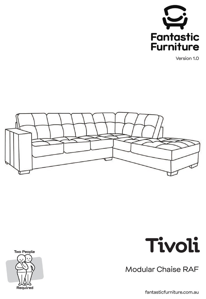 fantastic furniture Tivoli Modular Chaise RAF manual