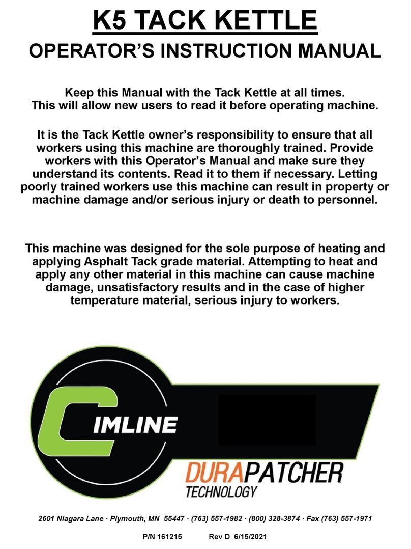 CIMLINE K5 Operator's instruction manual
