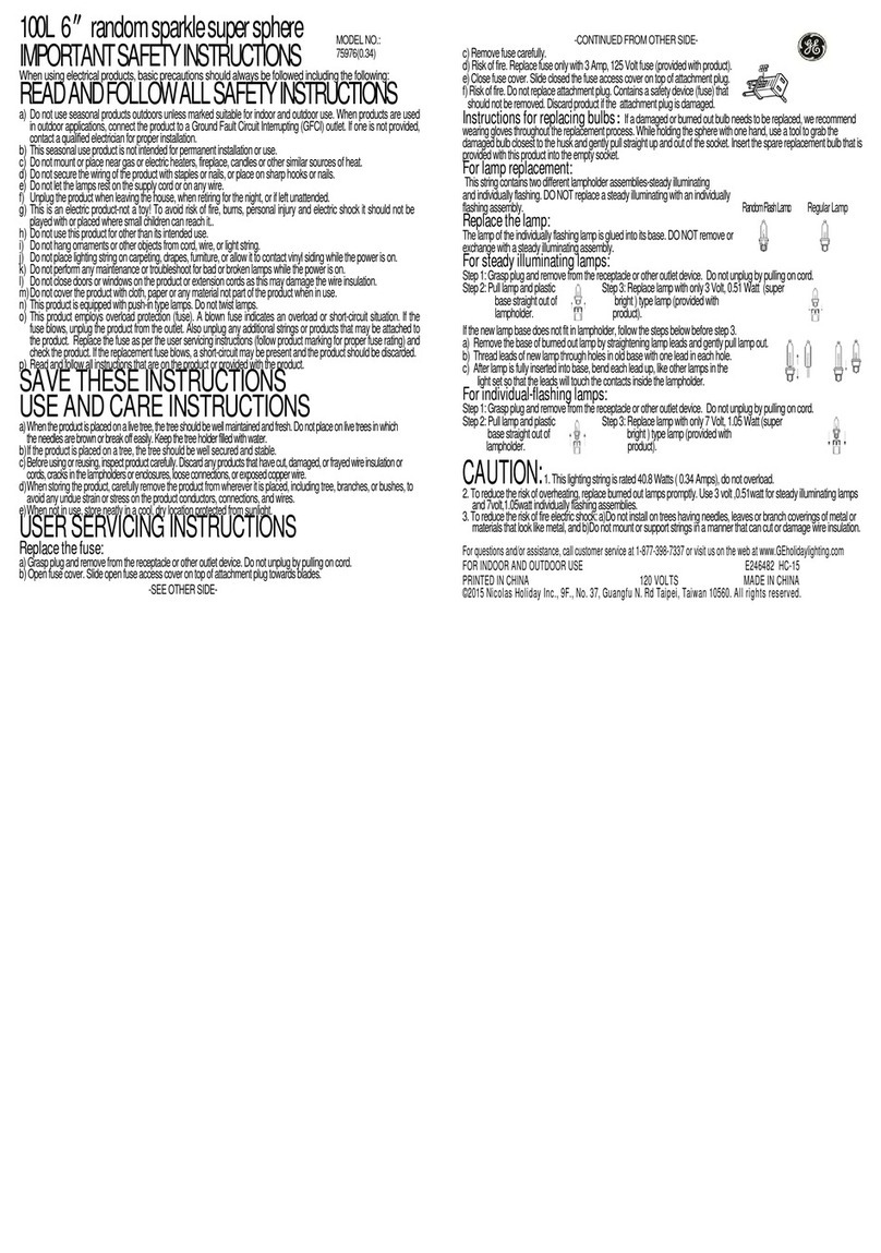 GE 75976 User manual