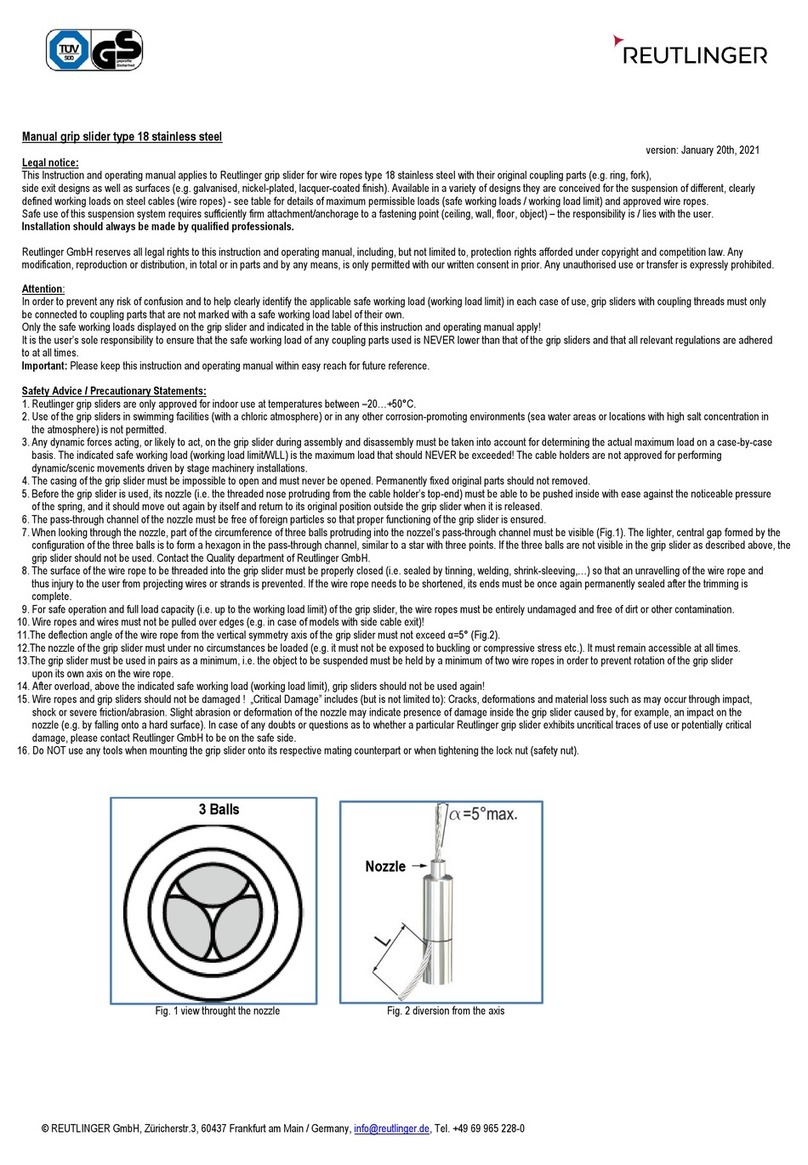 REUTLINGER 18 User manual