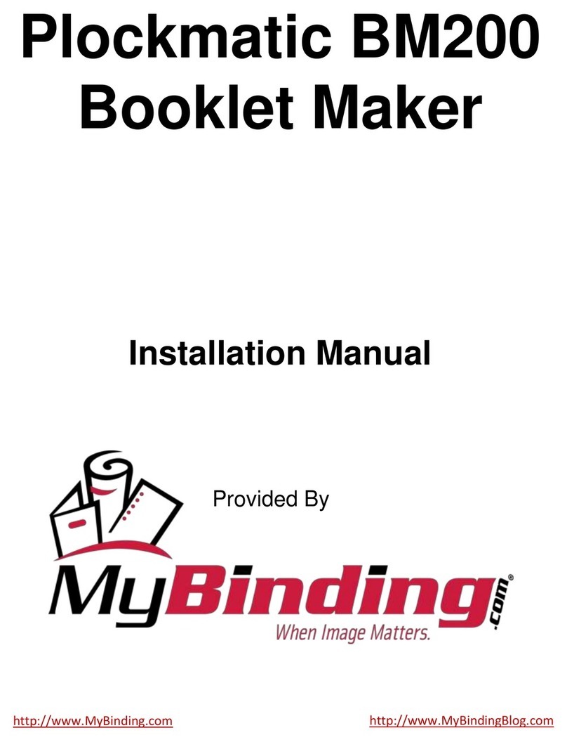 MyBinding Plockmatic BM 200 User manual MyBinding Plockmatic BM 200 User manual