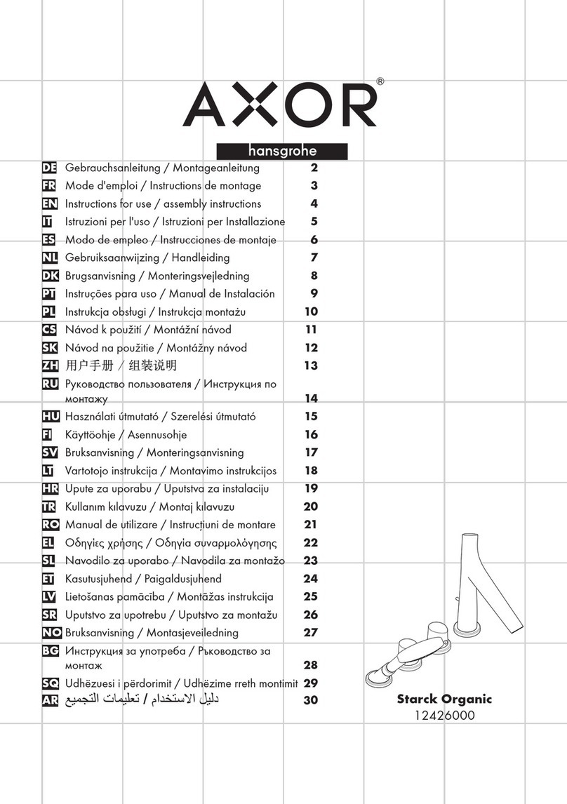 Hans Grohe AXOR Starck Organic 12426000 Instructions for use/assembly instructions