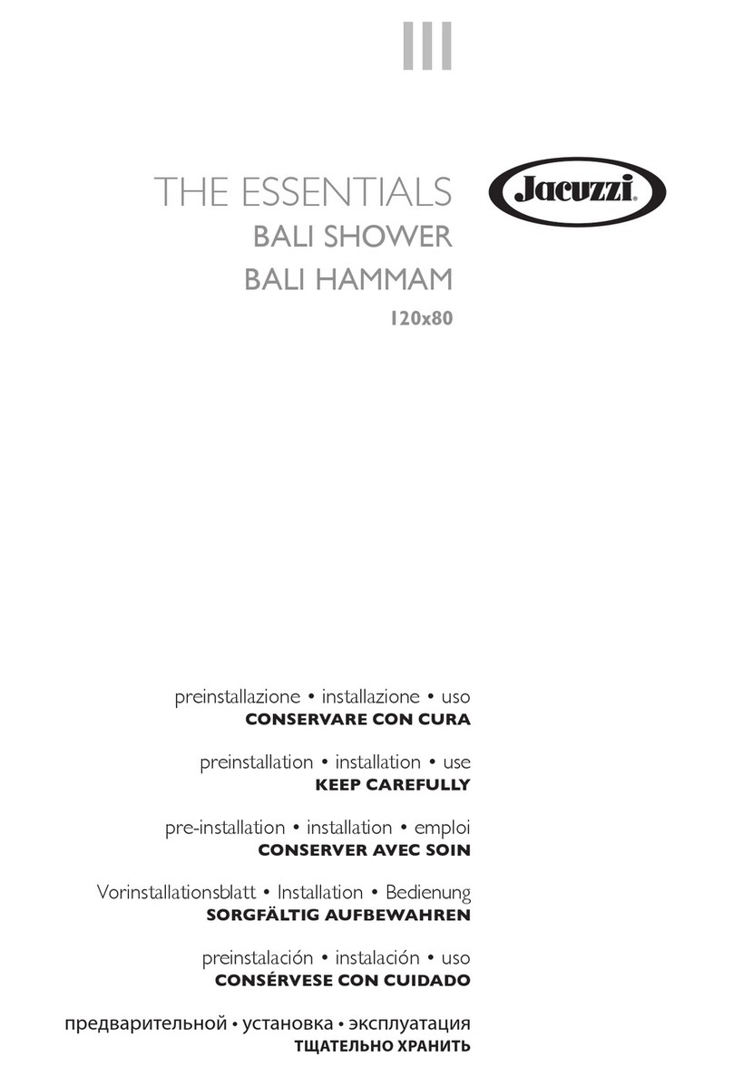Jacuzzi BALI User manual Jacuzzi BALI User manual