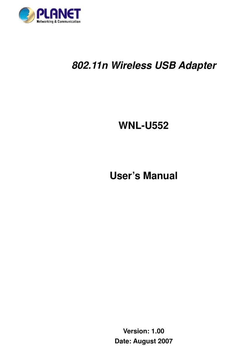 Planet Networking & Communication WNL-U552 User manual