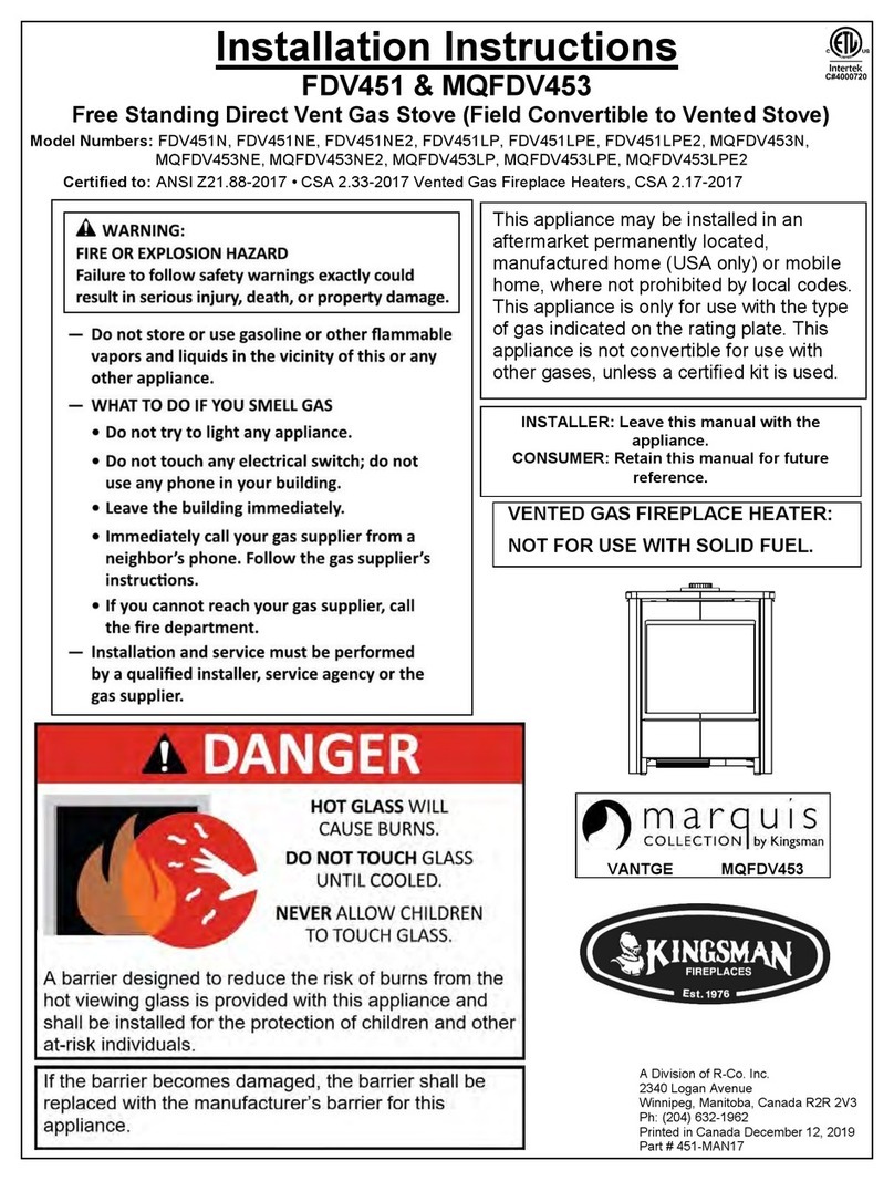 RCO Kingsman FDV451N installation instructions