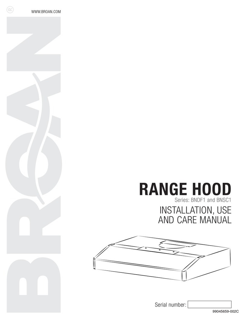 Broan BNDF1 Series Installation use and care manual Broan BNDF1 Series Installation use and care manual