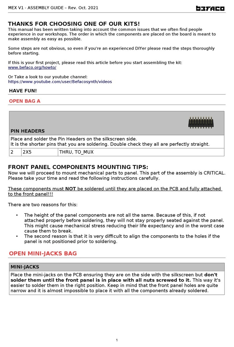 Befaco MEX V1 Assembly guide