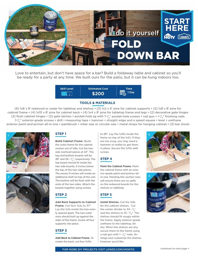 LOWE'S FOLD DOWN BAR HOW-TO DO IT YOURSELF LOWE'S FOLD DOWN BAR HOW-TO DO IT YOURSELF
