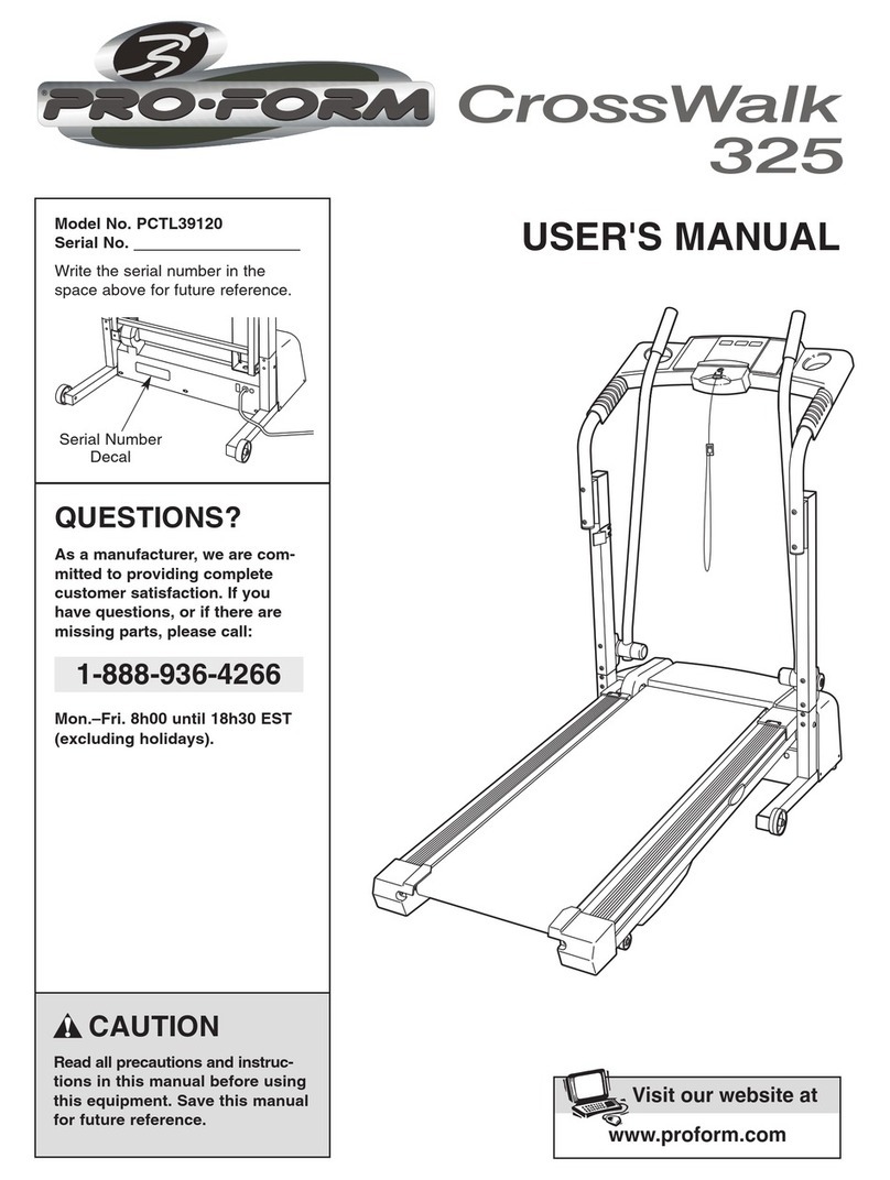 Pro-Form CrossWalk 325 User manual Pro-Form CrossWalk 325 User manual
