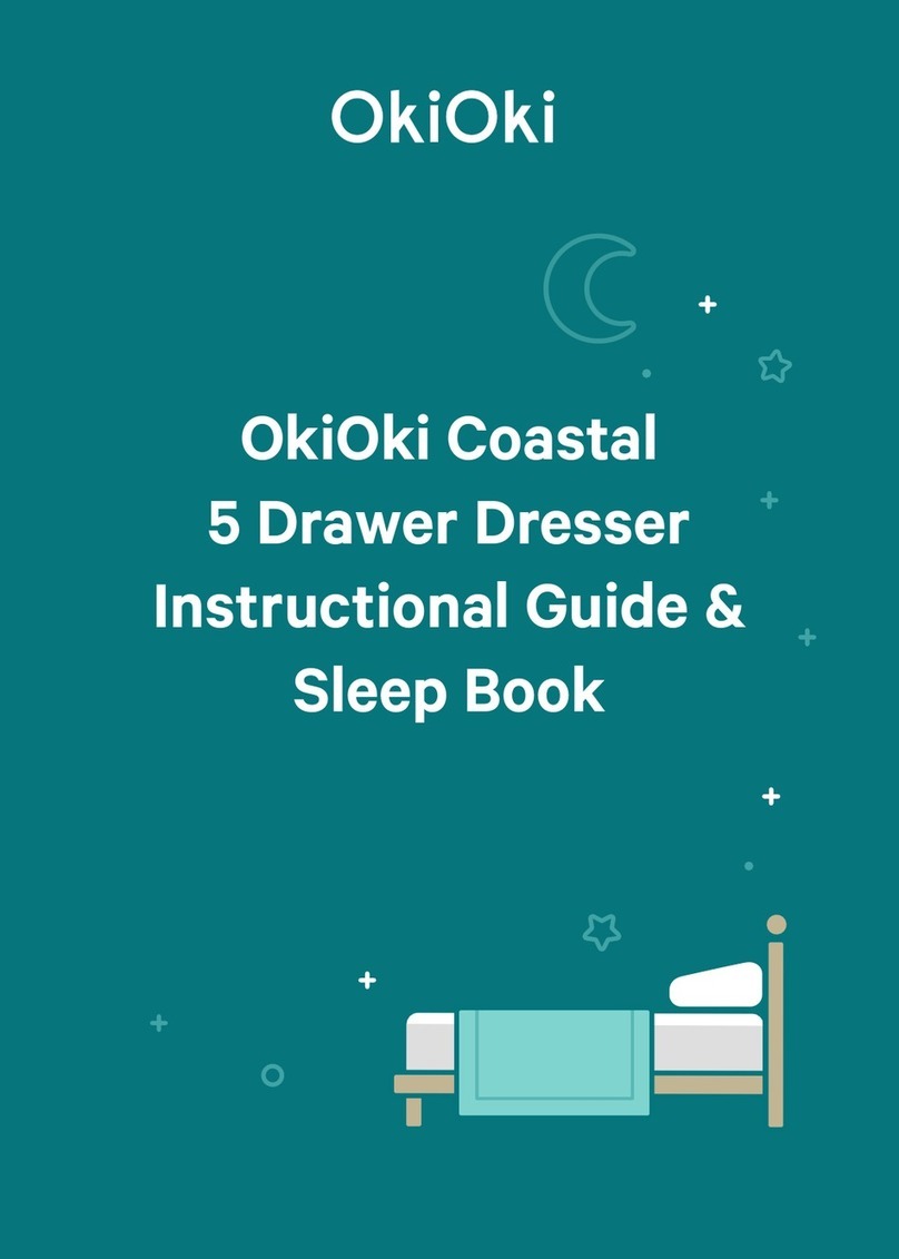 OkiOki Coastal 5 Drawer Dresser Instructional guide