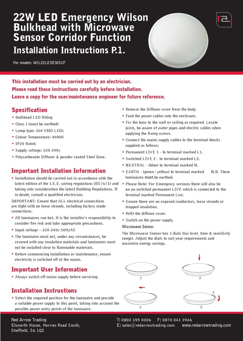 Red Arrow Trading WIL22LEDEMSCF installation instructions