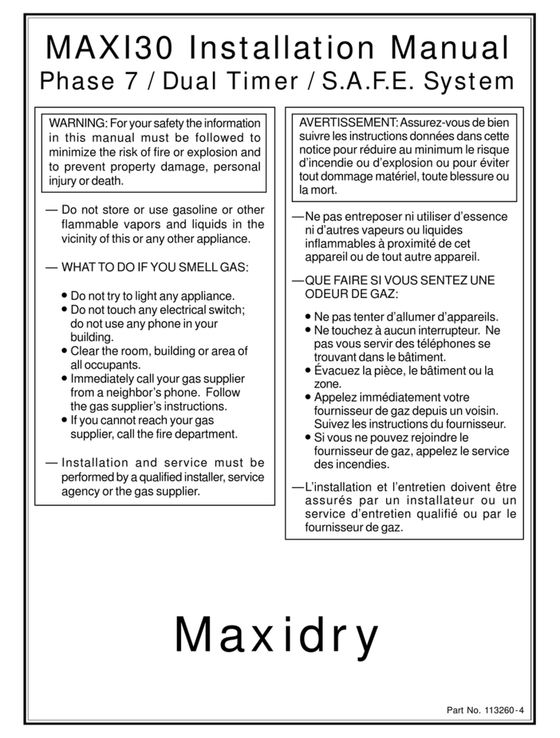 MAXIDRY MAXI30 User manual