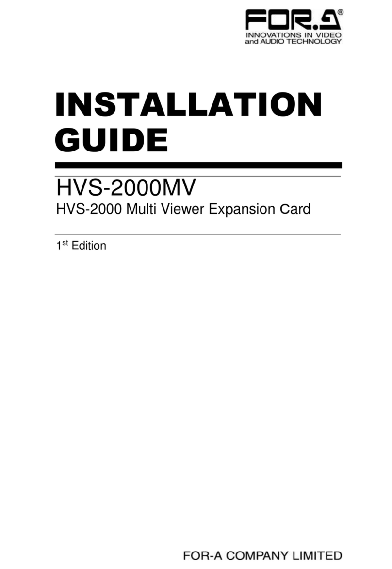 FOR-A HVS-2000MV installation guide