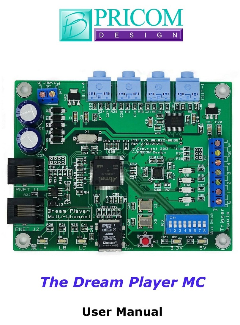 PRICOM Design The Dream Player MC user manual