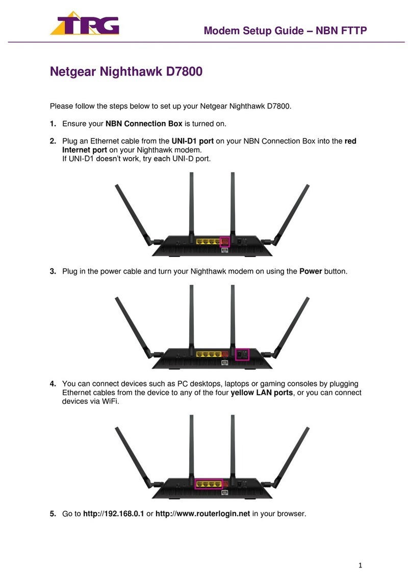 TPG Netgear Nighthawk D7800 User manual