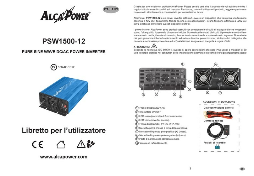 AlcaPower PSW1500-12 user manual