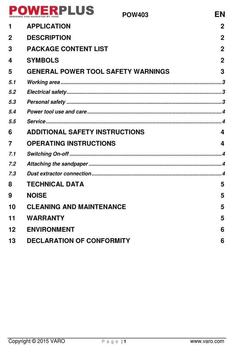 VARO PowerPlus POW403 manual