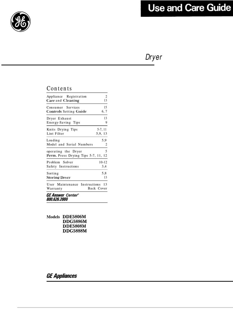 GE DDG5886M User manual