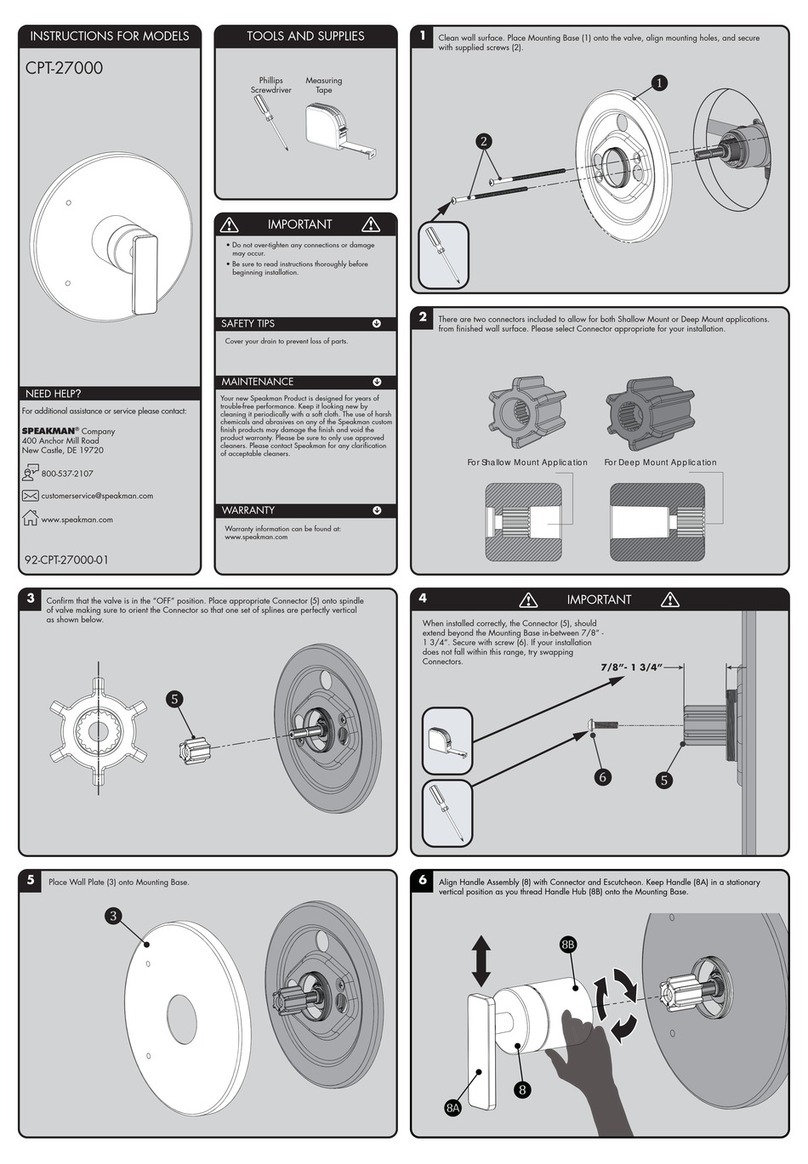 Speakman CPT-27000 User manual