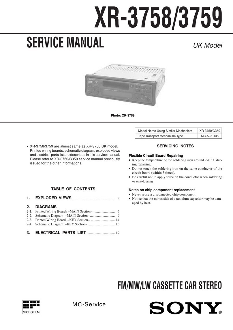 Sony XR-3758 User manual