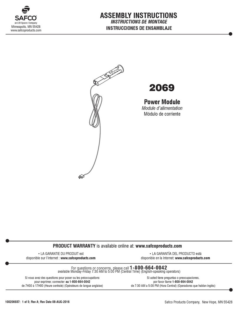 LDI Spaces SAFCO 2069 Assembly instructions LDI Spaces SAFCO 2069 Assembly instructions