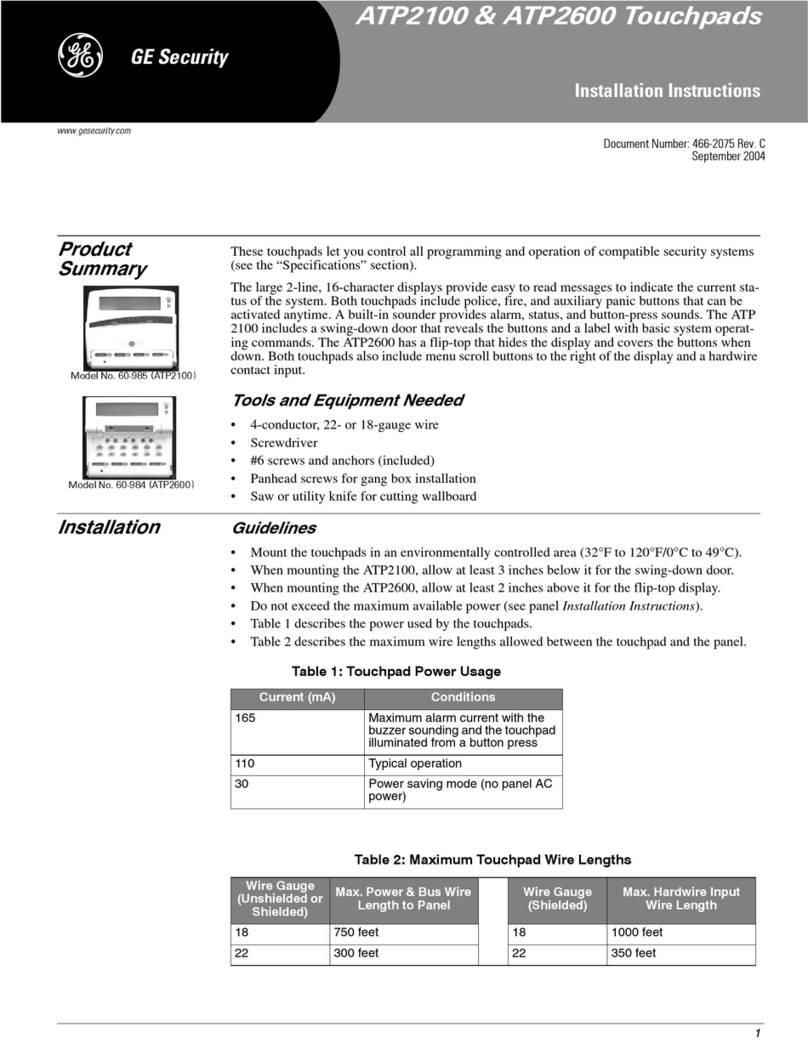 GE ATP2100 installation instructions