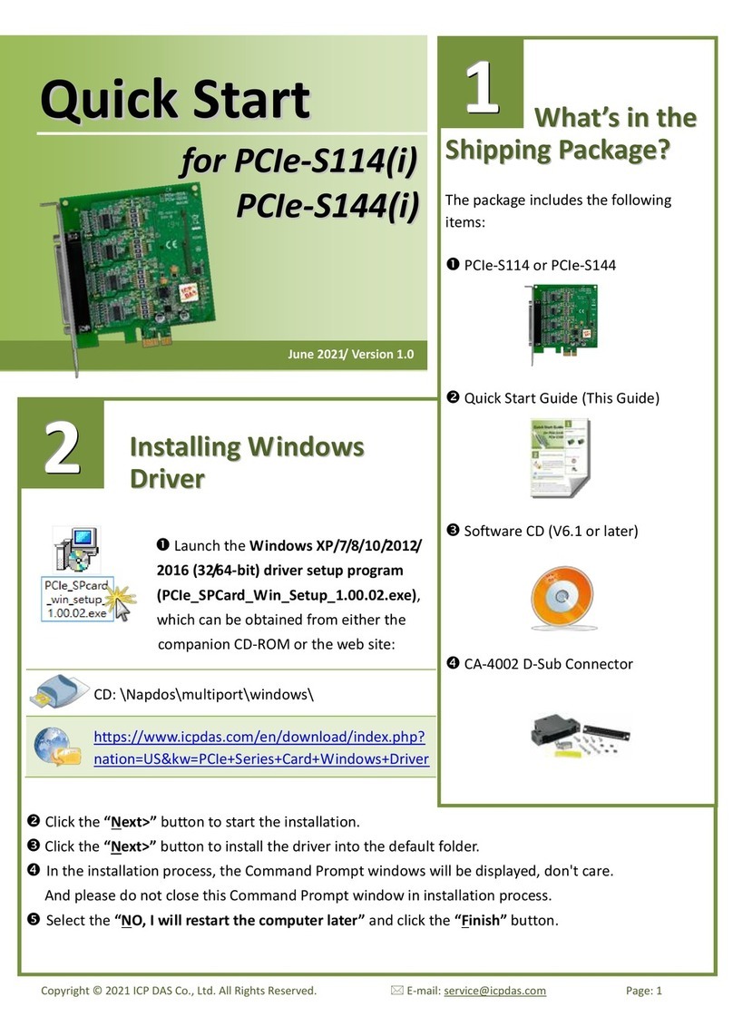 ICP DAS USA PCIe-S114 quick start