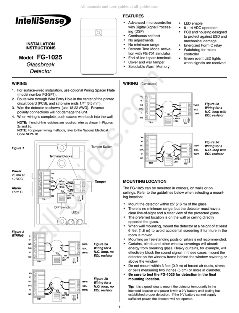 IntelliSense FG-1025 User manual