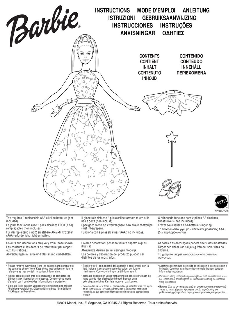 Mattel Barbie instructions