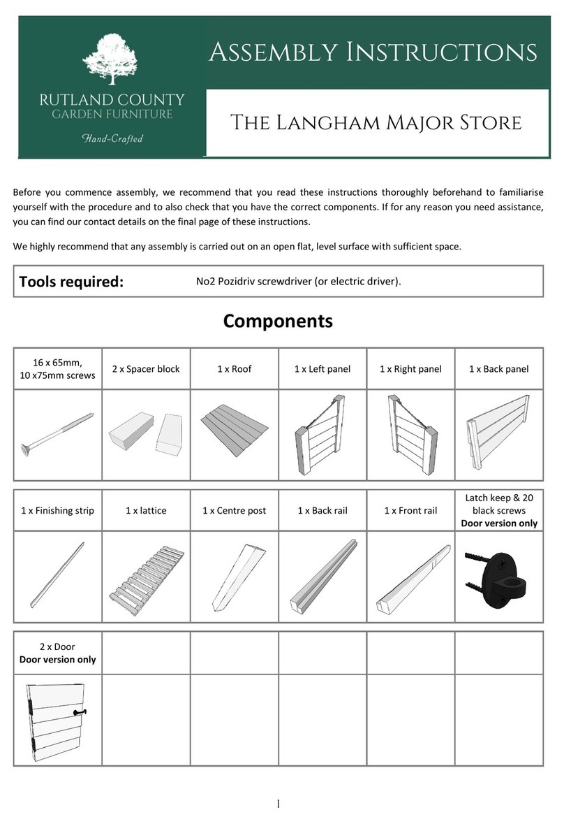 Rutland County Garden Furniture The Langham Major Store Assembly instructions