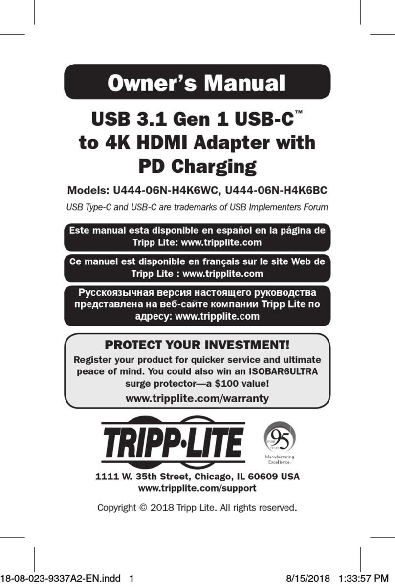 Tripp Lite U444-06N-H4K6WC owner's manual