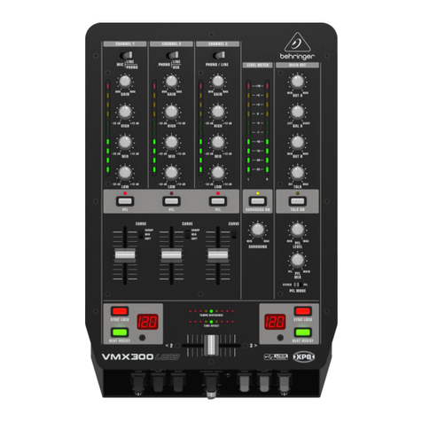 Behringer PRO MIXER Series quick start guide
