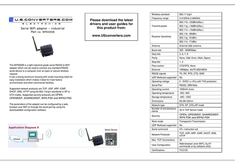 Usconverters WF5000B User manual