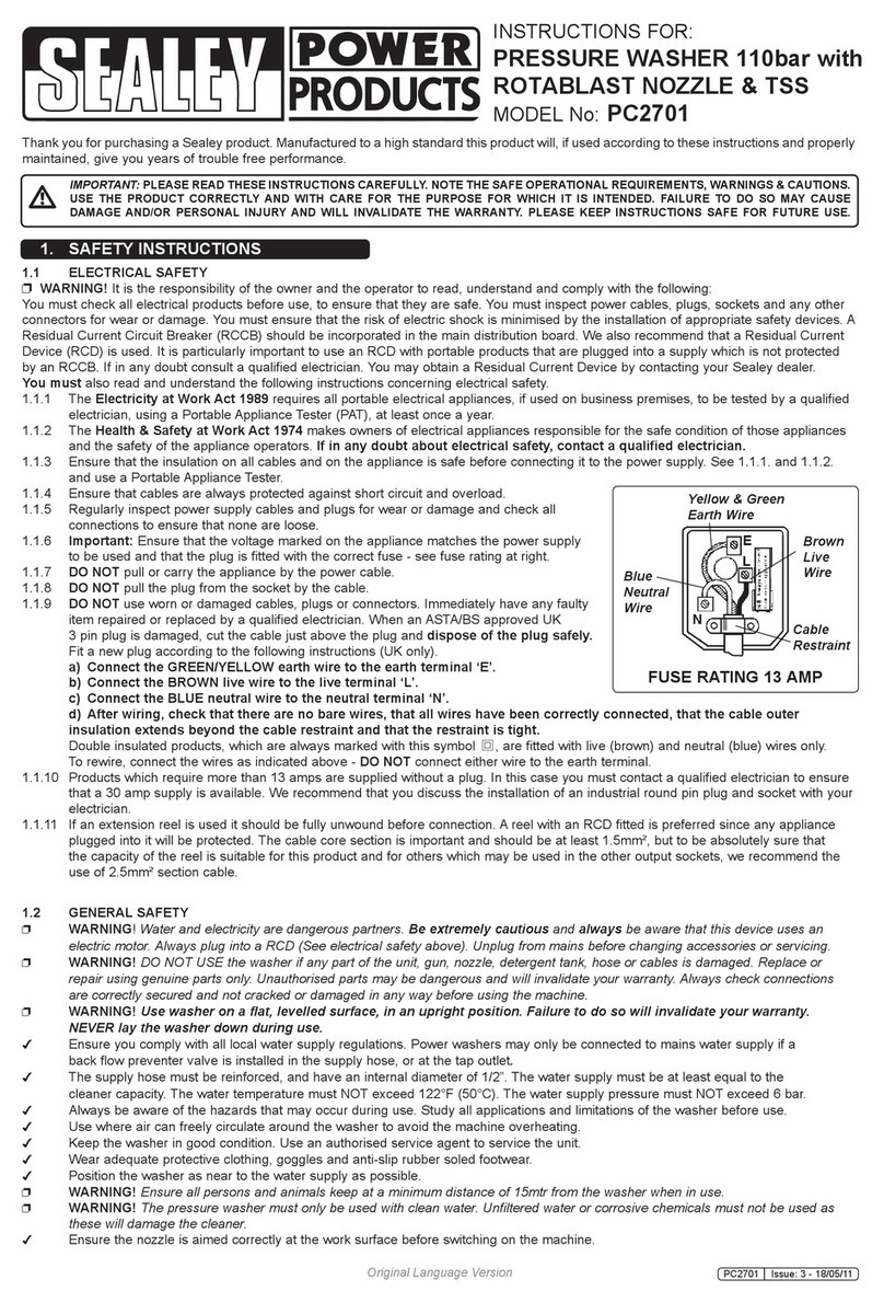 Sealey POWER PRODUCTS PC2701 User manual Sealey POWER PRODUCTS PC2701 User manual