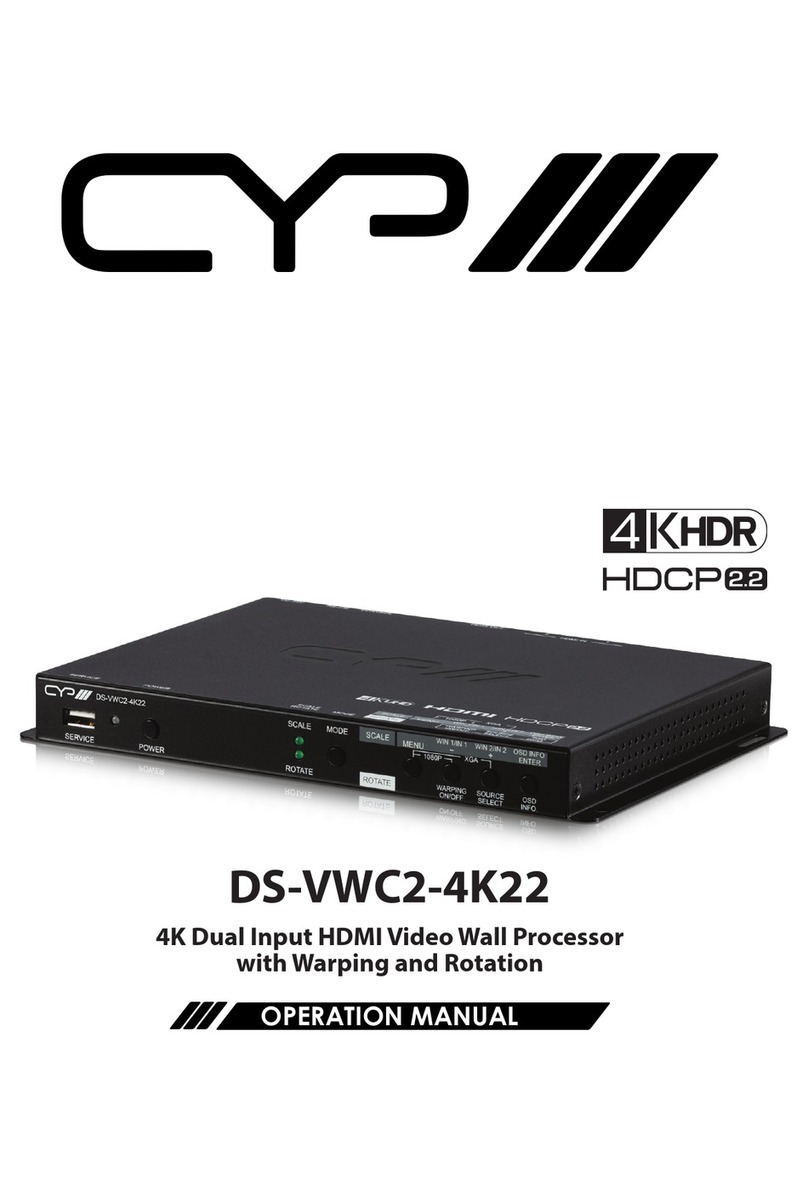 CYP DS-VWC2-4K22 Operation manual