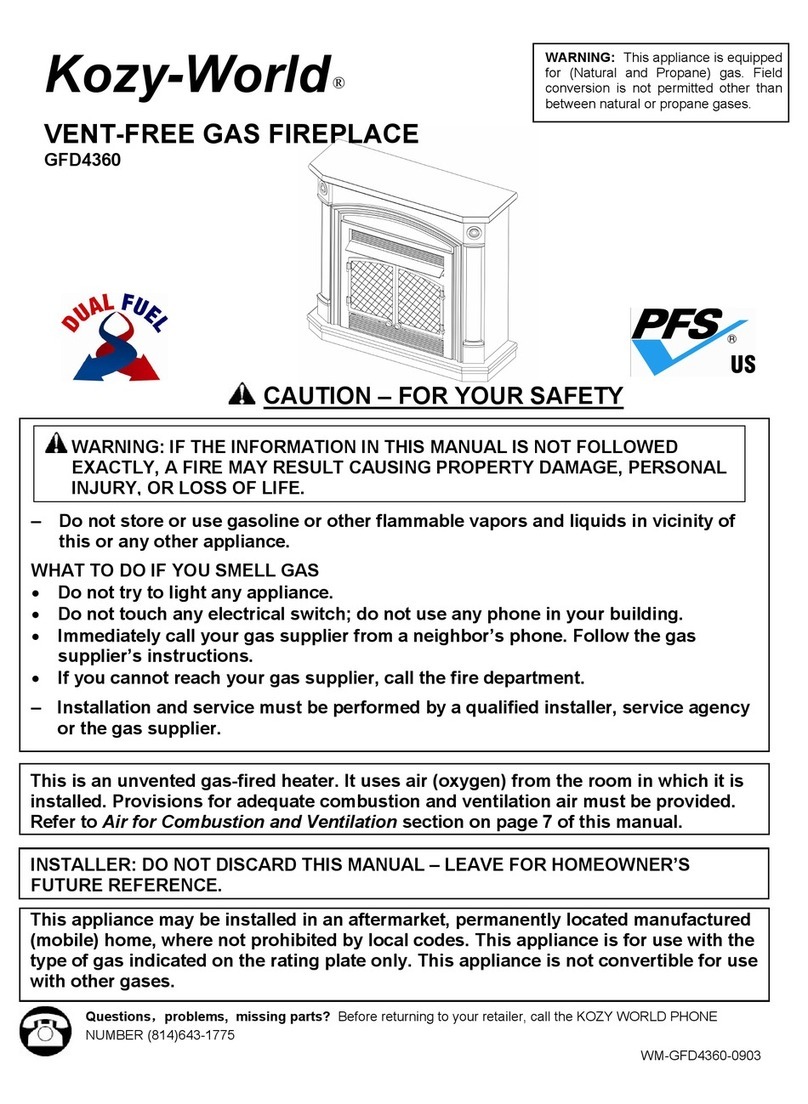 Kozy-World GFD4360 User manual Kozy-World GFD4360 User manual