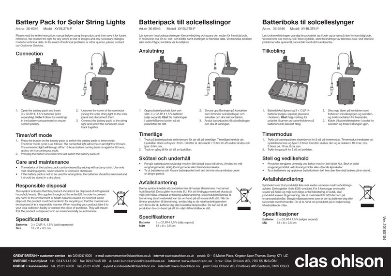Clas Ohlson XY-BL3T8-P instruction manual