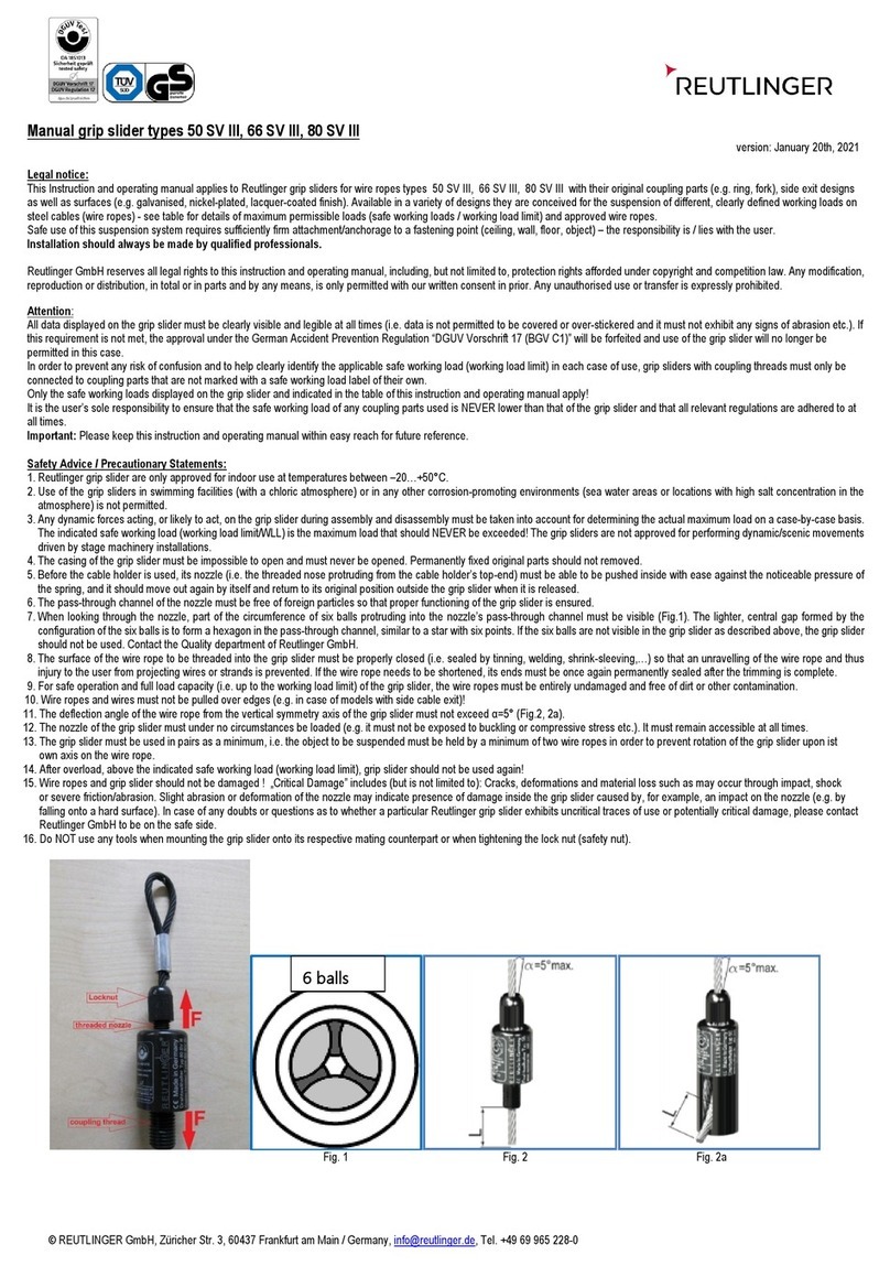 REUTLINGER 50 SV III Parts list manual