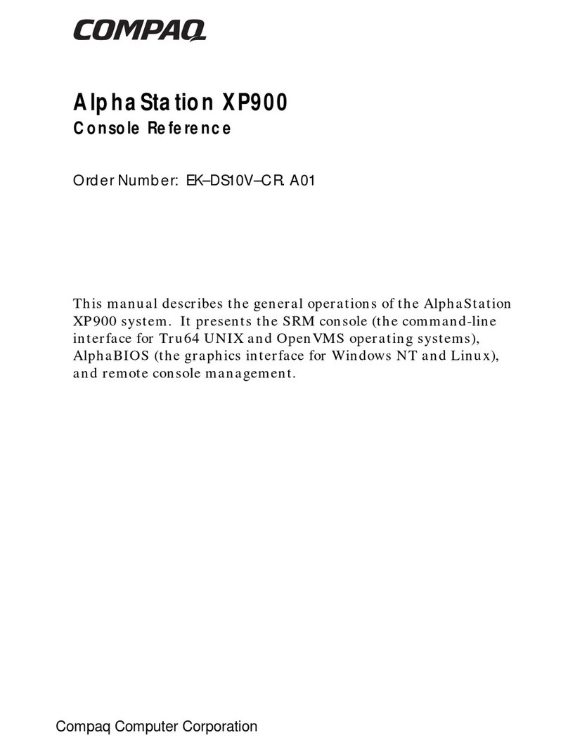 Compaq AlphaStation XP900 User manual