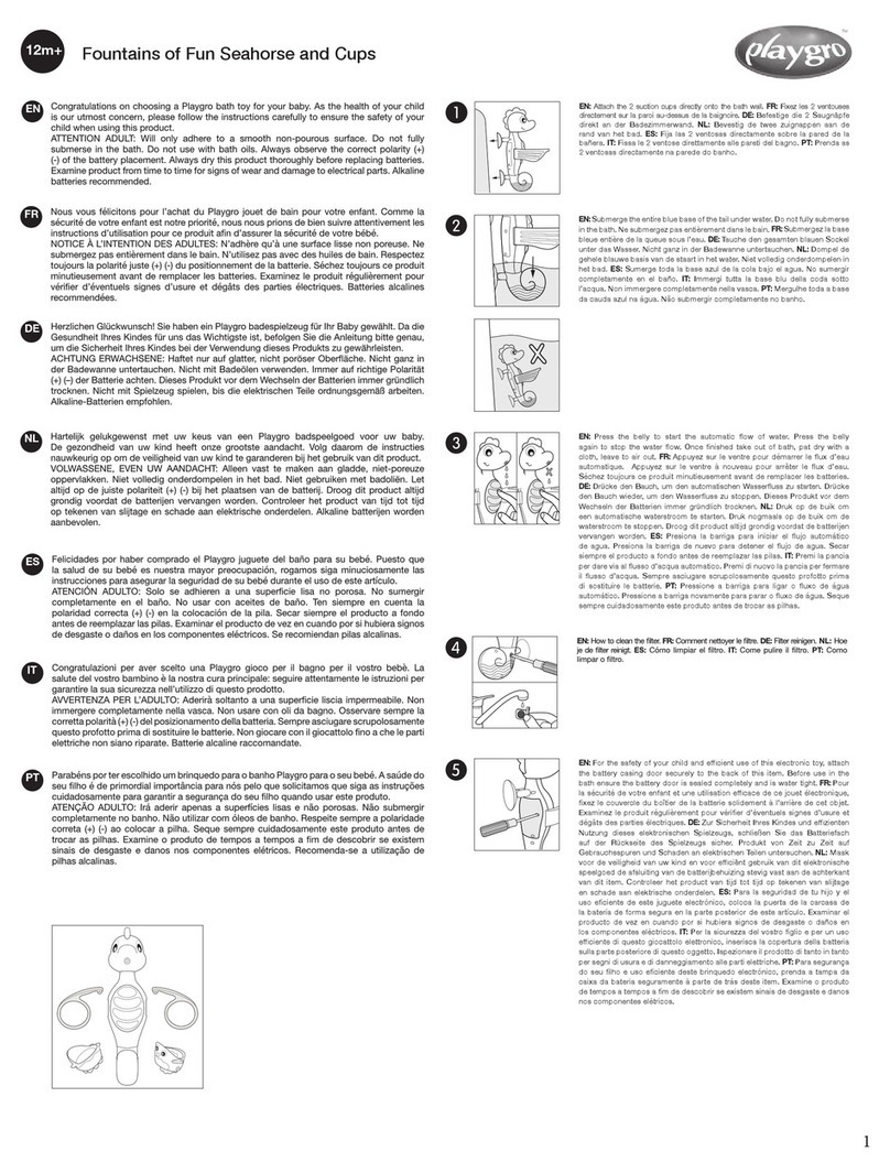 PLAYGRO Fountains of Fun Seahorse and Cups Assembly instructions