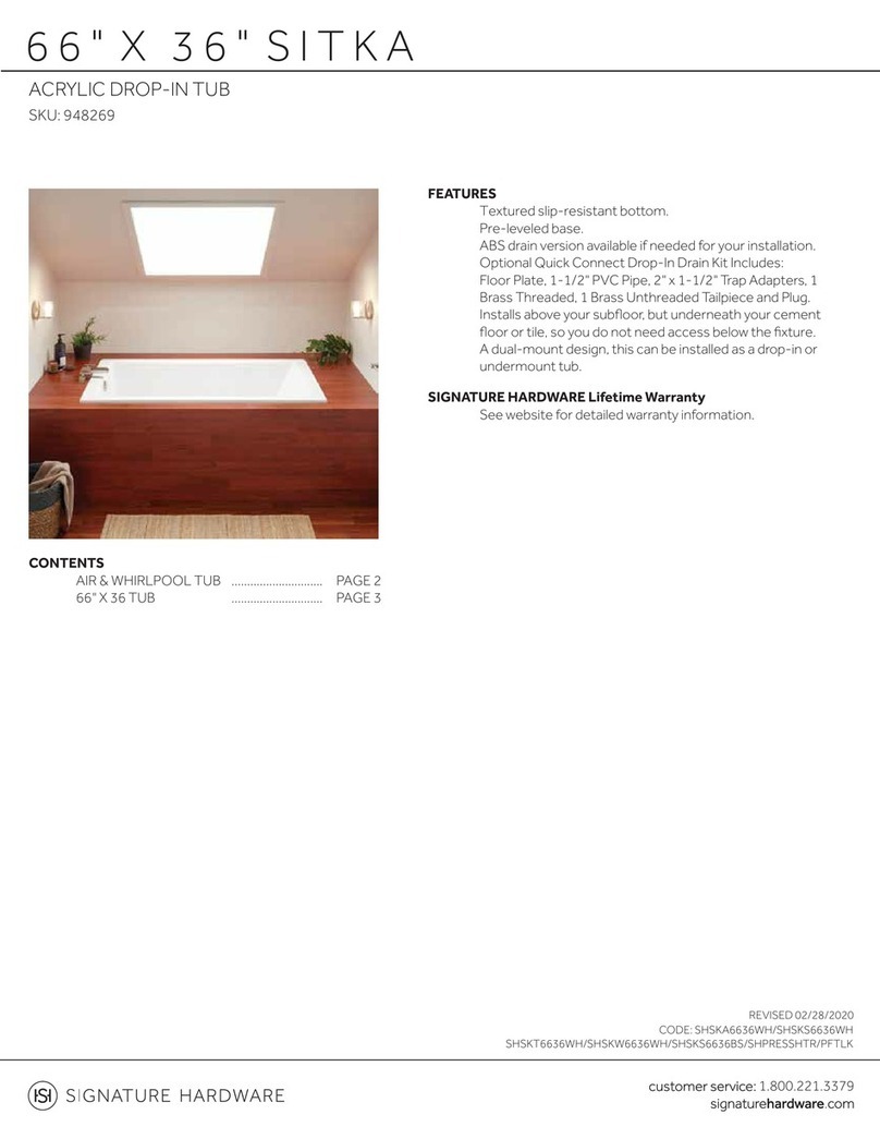 Signature Hardware SITKA 948269 quick start guide