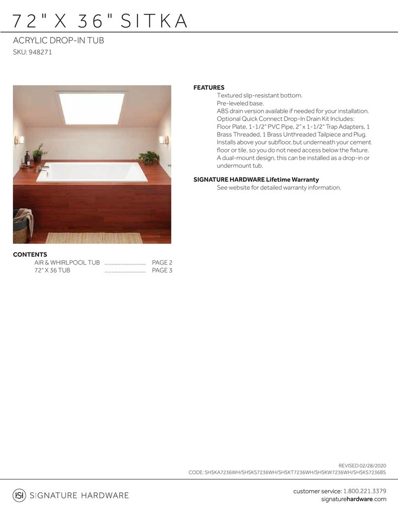 Signature Hardware SITKA 948271 User manual